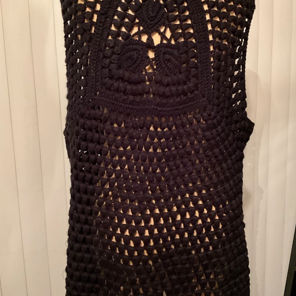 Roz & ALI crochet vest vintage retro flair Size L to XL - Picture 3 of 4